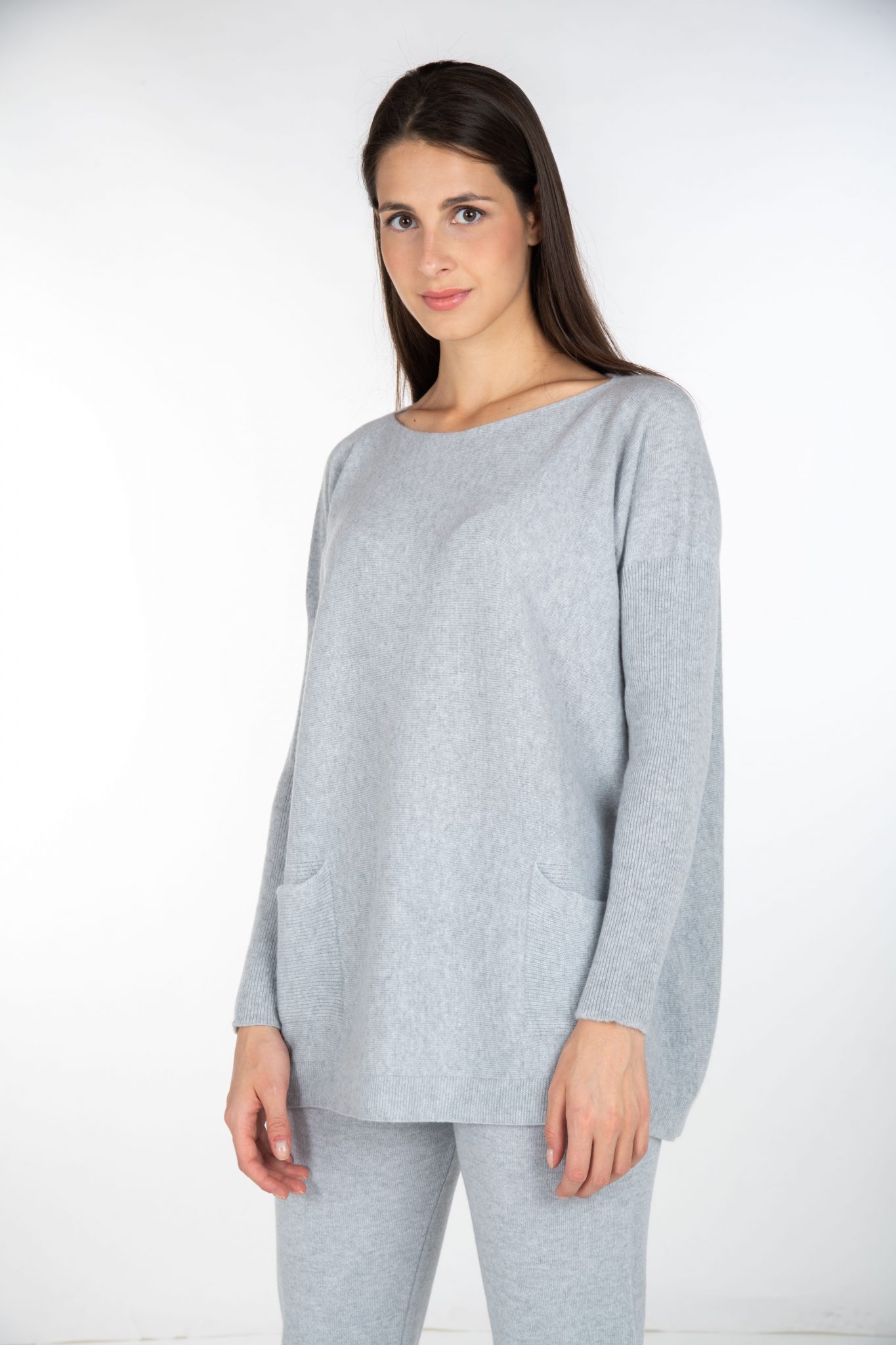 Maglione Donna Futuro Fashion Con Tasche E Paillettes – Collo Barca, Nero Multi, Taglie 8-12